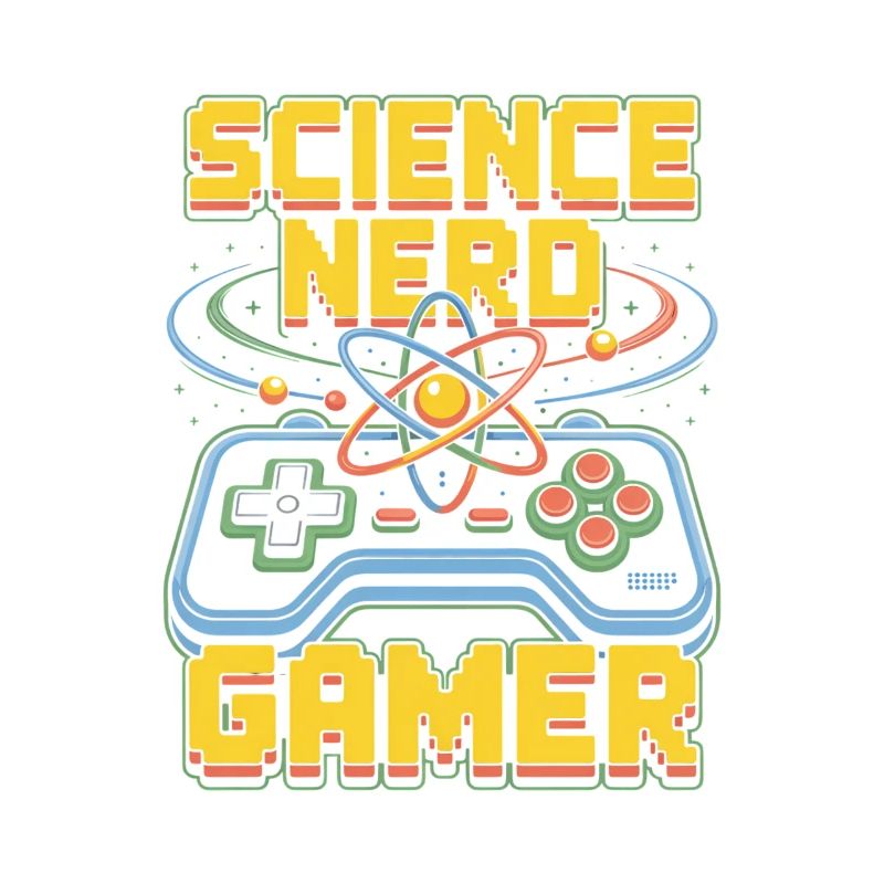 Science Nerd Gamer Atom Controller Wissenschaft
