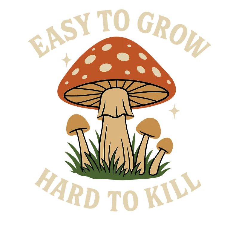 Motif champignon : facile à planter, difficile à tuer