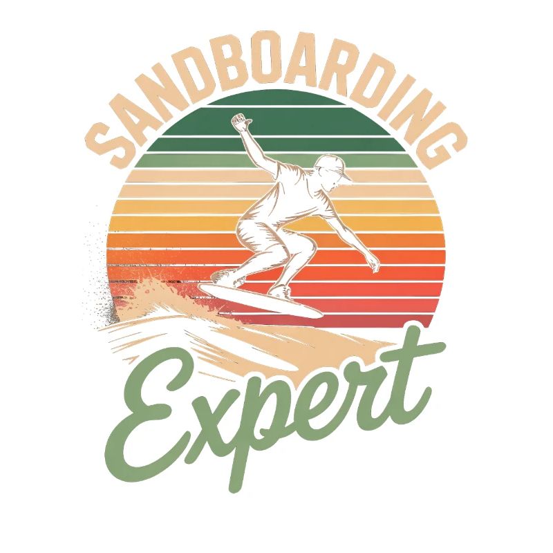 Rétro coucher de soleil Sandboarder Expert Été