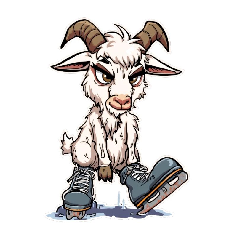 Grumpy goat skating