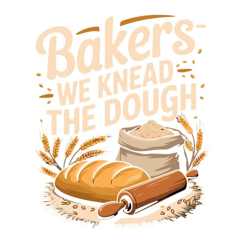 Baker Saying Bakers We Knead The Dough Bread Dough