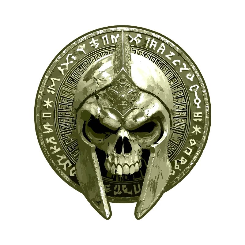 Spartan Skeleton Gladiator Skull