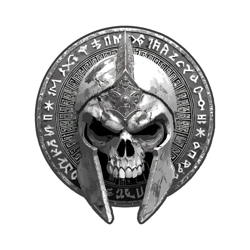 Spartan Skeleton Gladiator Skull