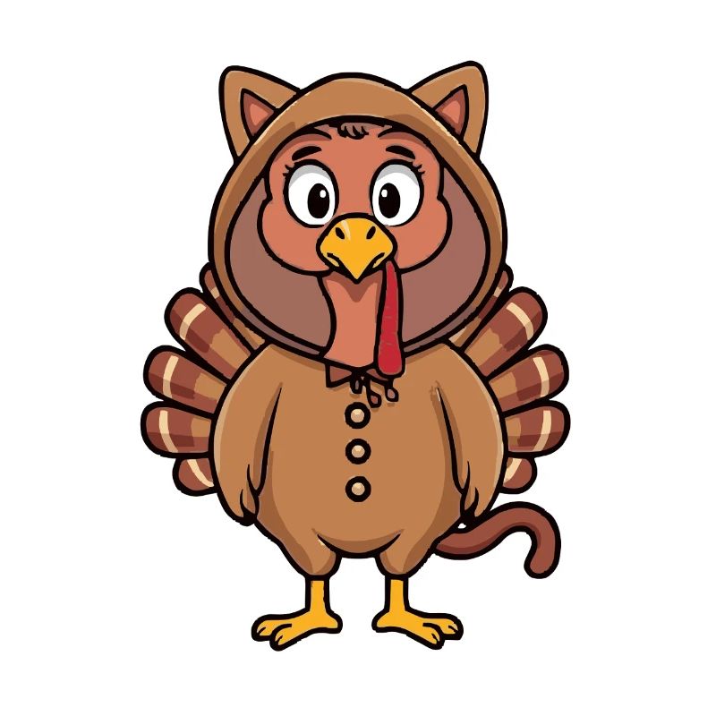 Drôle de chat de dinde Thanksgiving