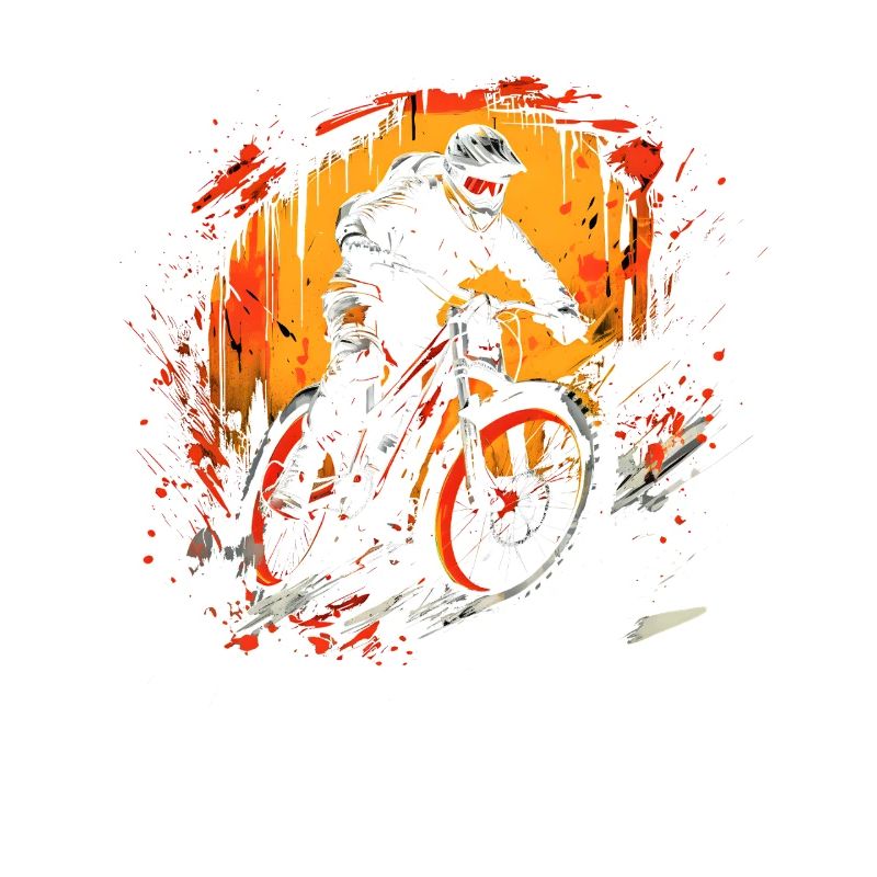Mountain biking illustration