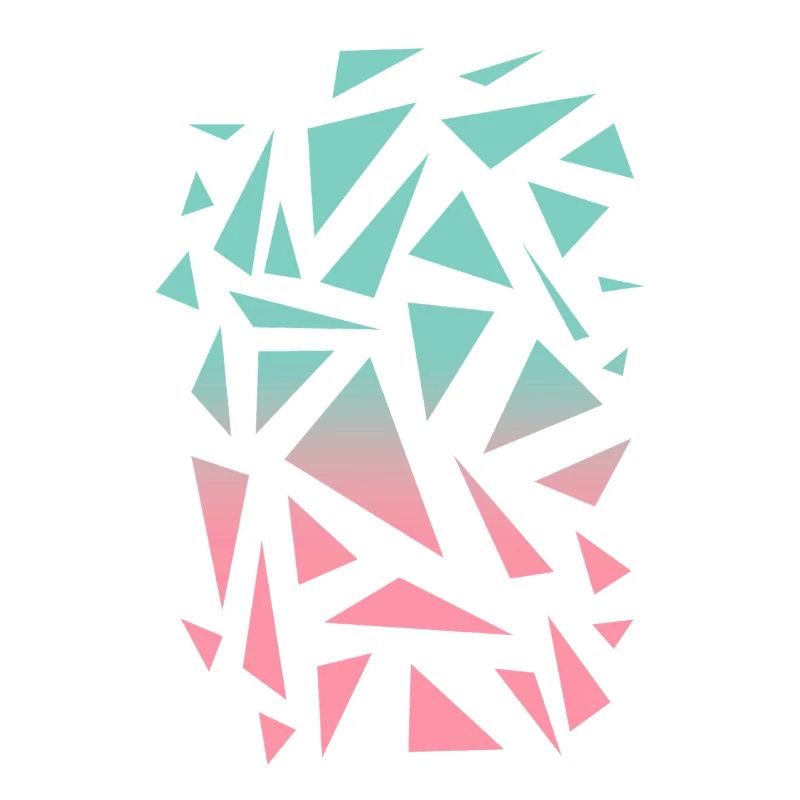 Triangle Pattern - Turquoise Pink