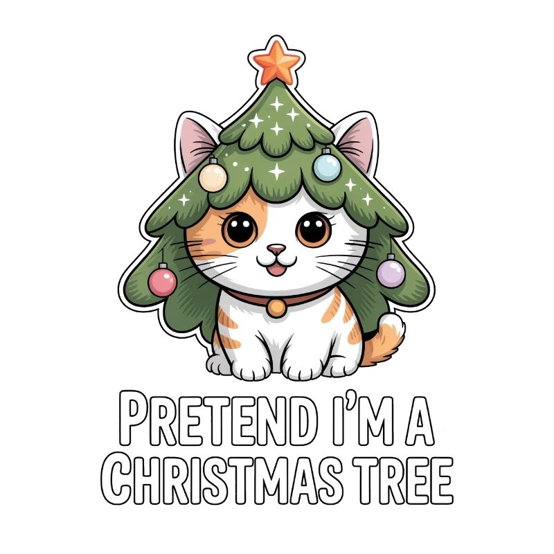 Pretend I'm A Christmas Tree Katze