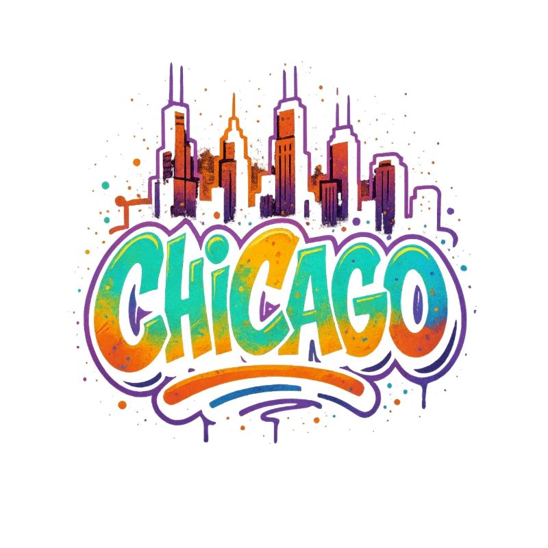 Chicago Graffiti Skyline