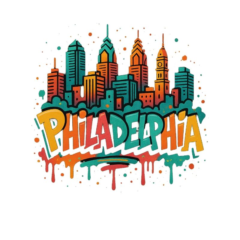 Philly Graffiti Skyline