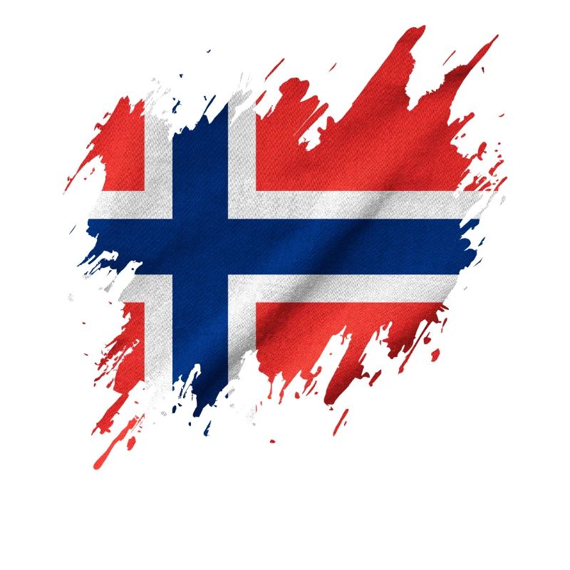 Norwegian flag, torn style