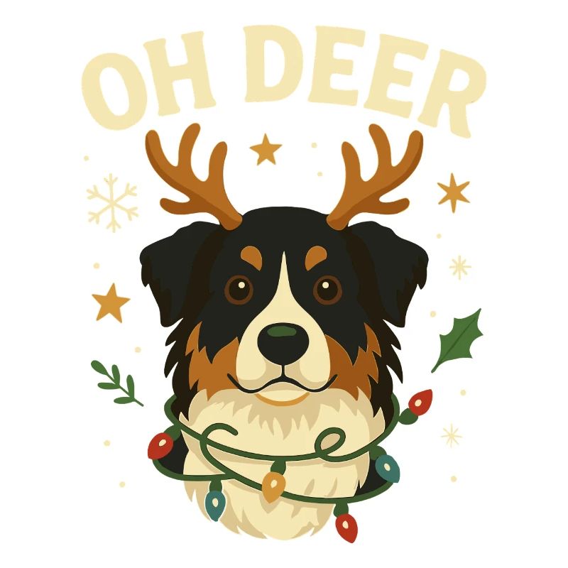 Cute Australian Shepherd Christmas Design