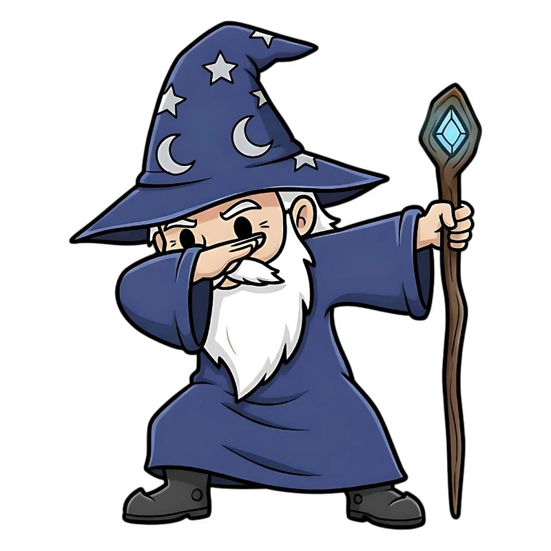 Dabbing Wizard – Lustiger Zauberer Design