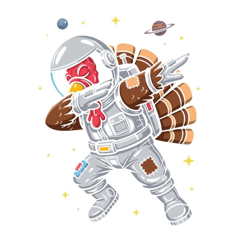 Astronaut duck in space