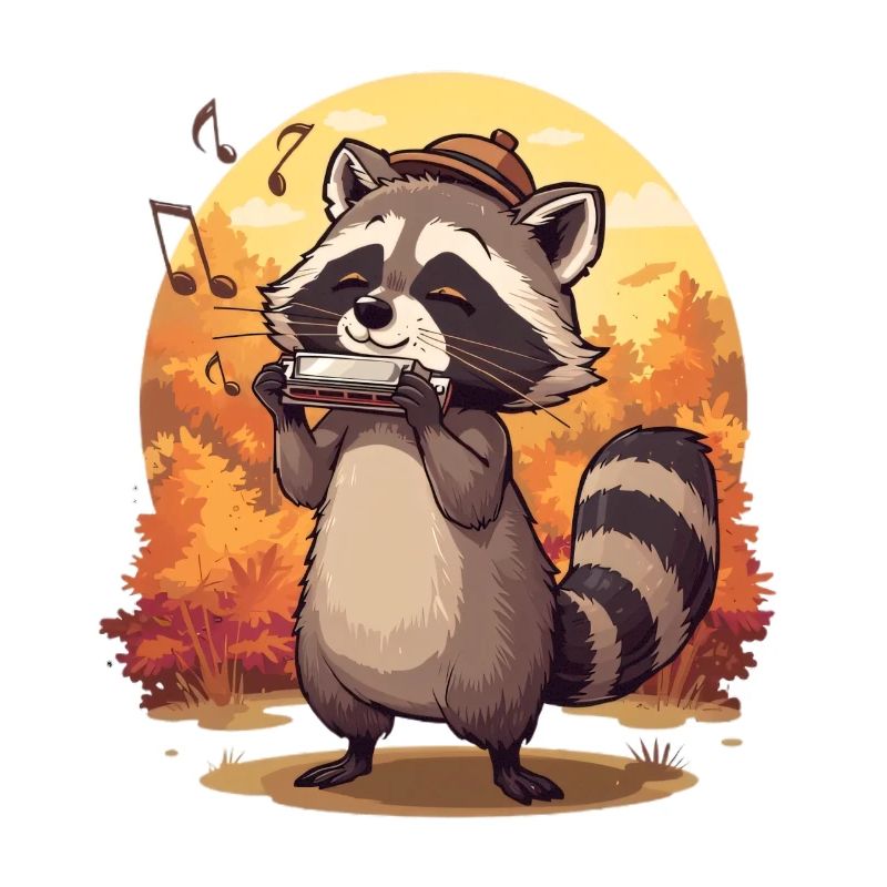 Harmonica raton laveur d’automne