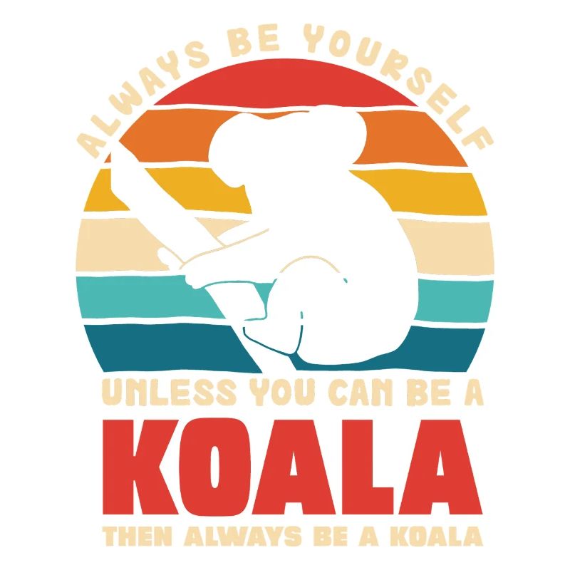 Koala Motto Retro Sunset