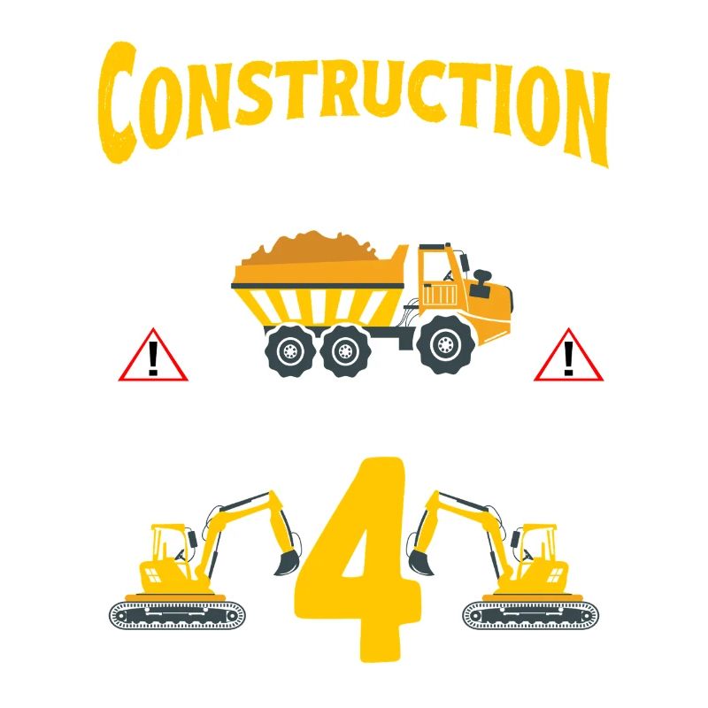 Fête de construction 4e anniversaire Camion de 4 ans