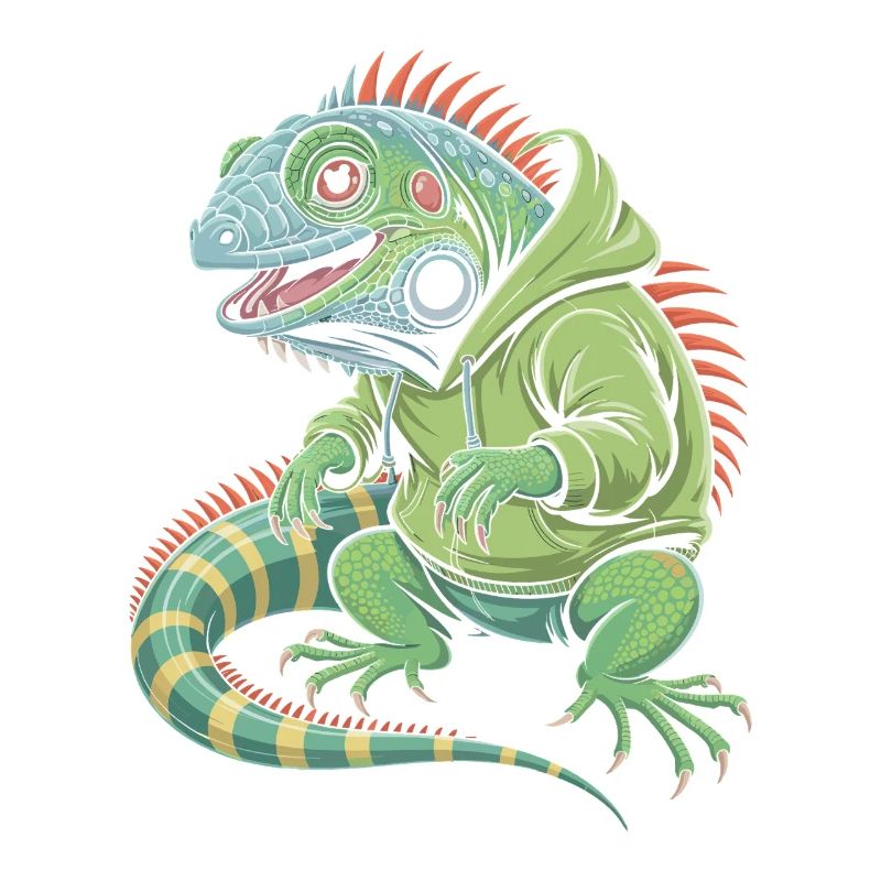 Iguane cool avec sweat à capuche
