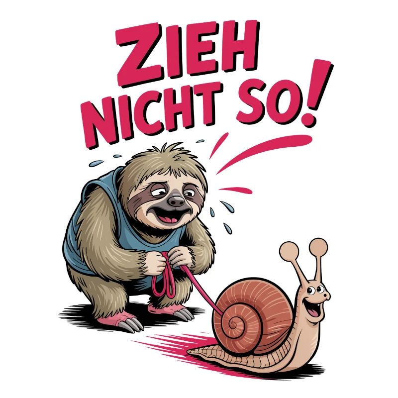 Don't Pull So Sloth Fun Sloth Saying