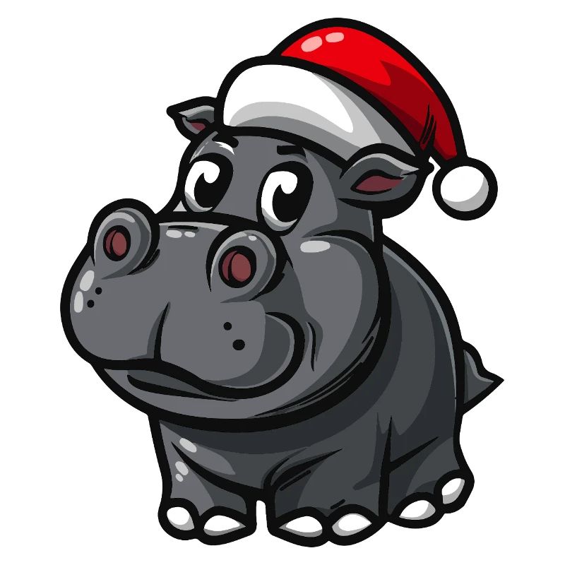 Nilpferd Weihnachten