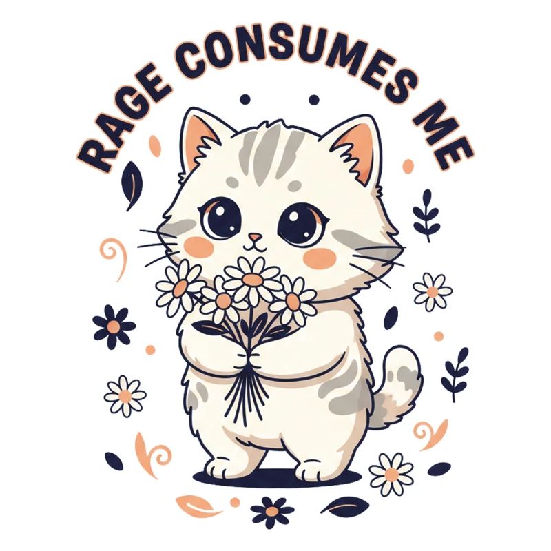 La rage me consume Fleur de chat Chaton mignon