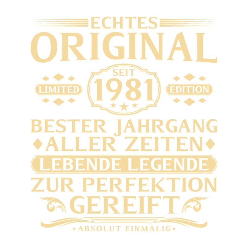 45th Birthday True original since 1981