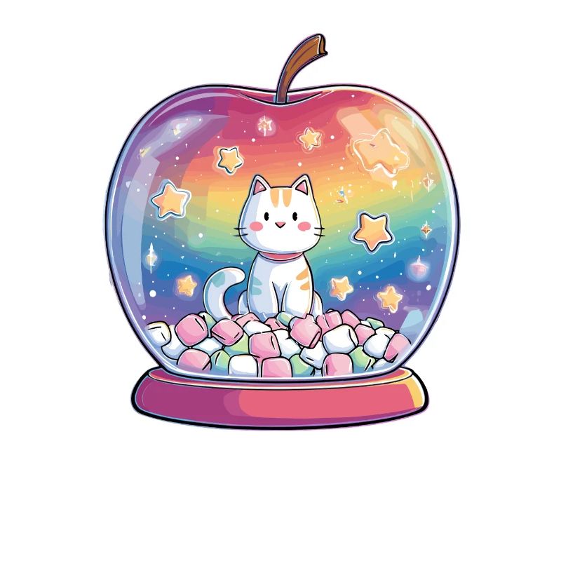 Arc-en-ciel boule de chat
