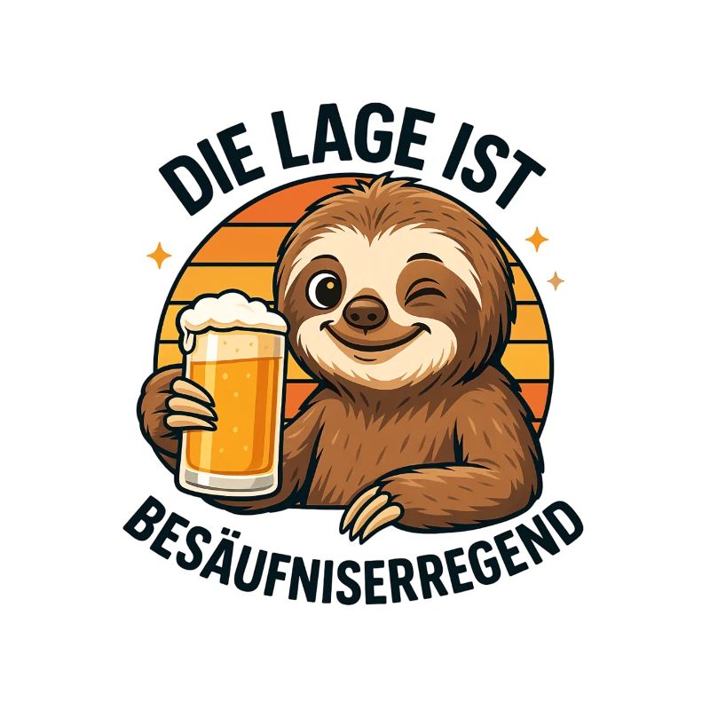 Sloth with beer: Drunken-inducing situation sloth