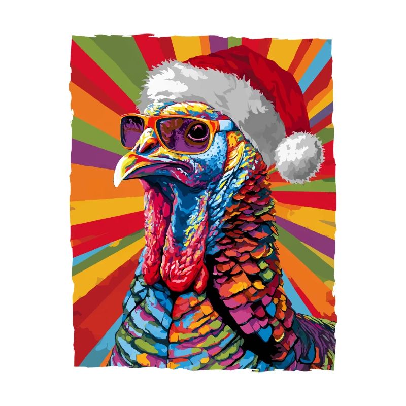 Portrait de Noël de la dinde