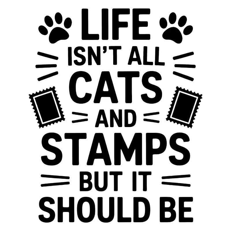 Briefmarken Spruch Katze Witz Briefmarken Geschenk