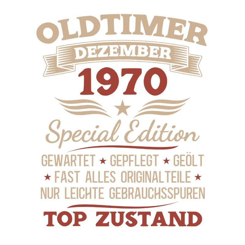 55. Geburtstag Geschenk Oldtimer Dezember 1970