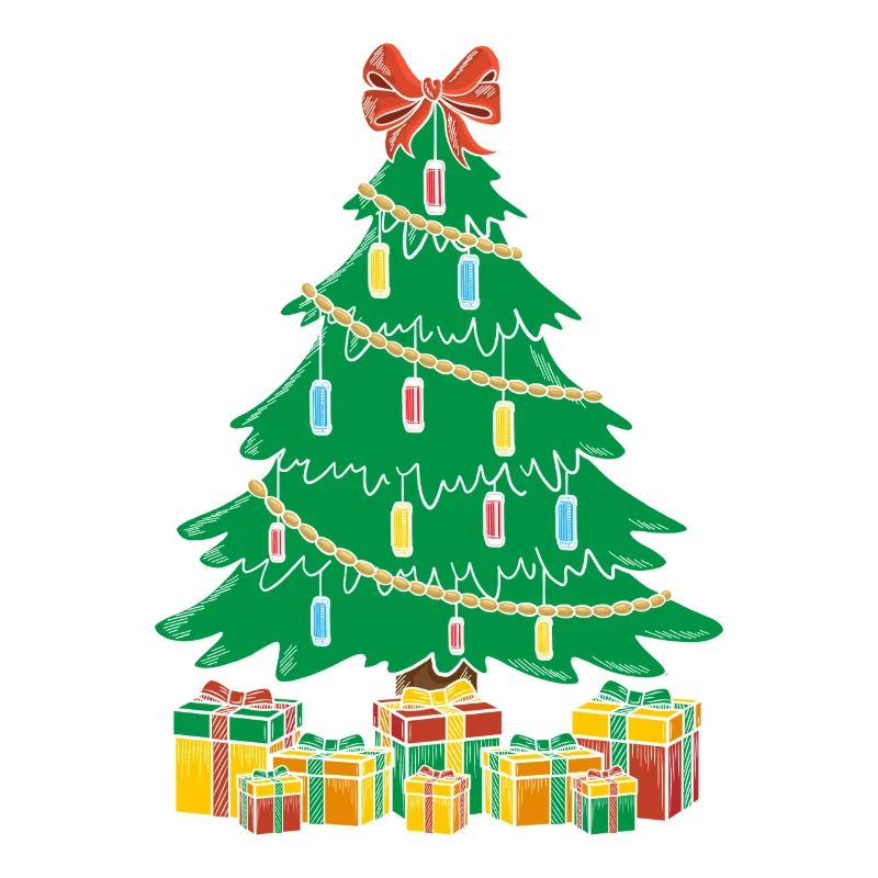 Funny Harmonica Player Christmas Tree Harmonica