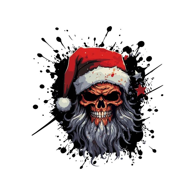 Santa's Skull Gothic Christmas