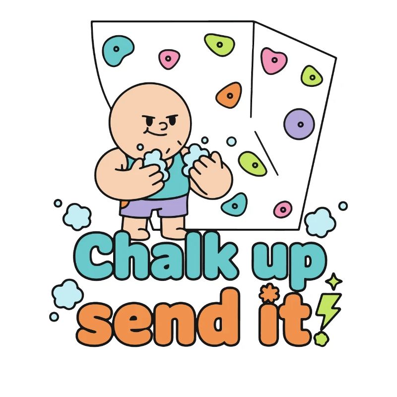 Chalk Up Send It Rock Climbing Bouldering Fun