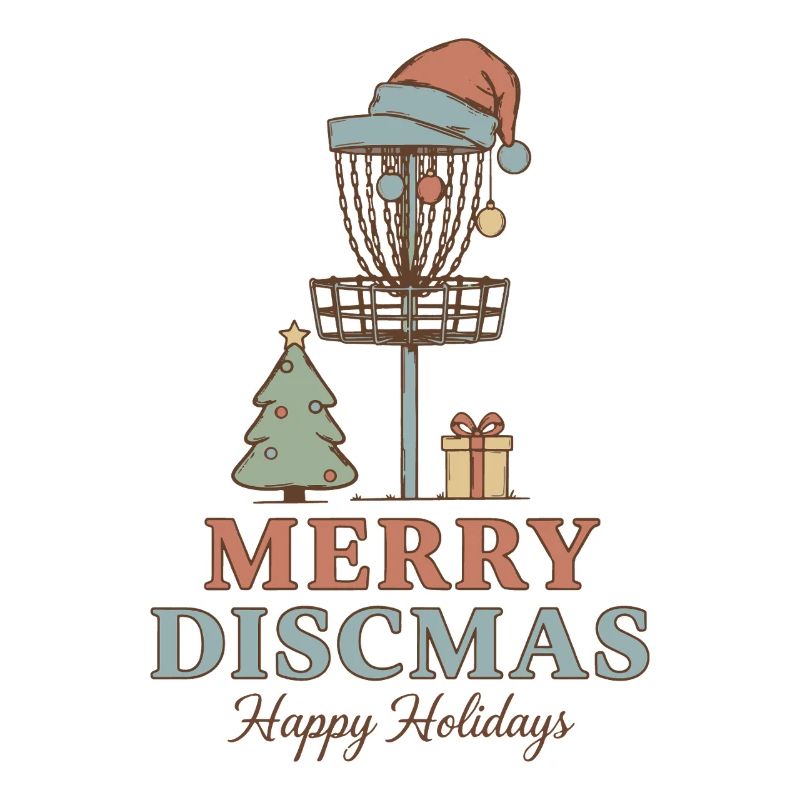 Panier de disc golf Joyeux Discmas Joyeuses Fêtes