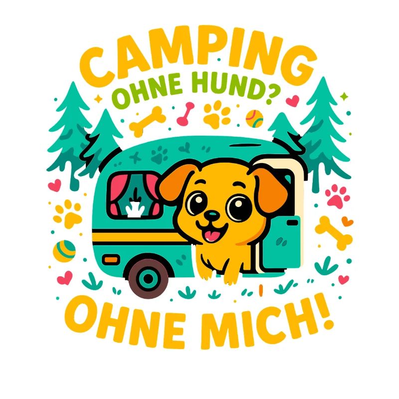 Camping Hundeliebe Urlaub, Geschenk Hundecamper
