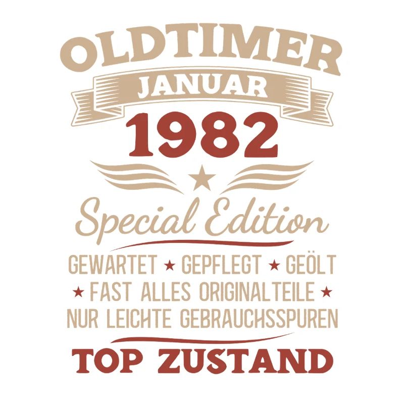 44. Geburtstag Geschenk Oldtimer Januar 1982