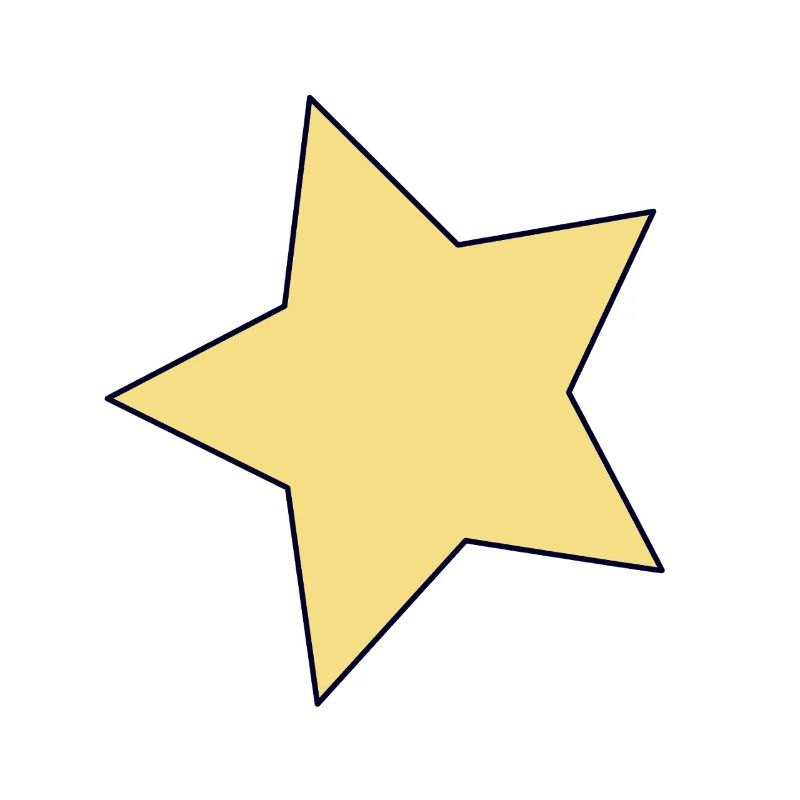 Yellow Star Contour Accent