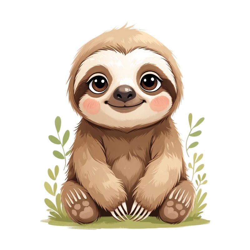 Mignonne Sloth Sitting