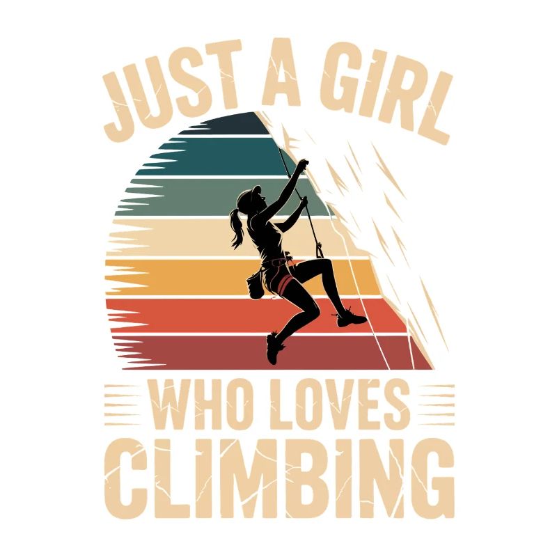 Einfach ein Mädchen, das das Klettern liebt