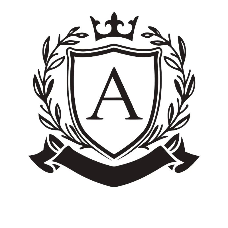 Adel Monogramm Wappen Krone Buchstabe A