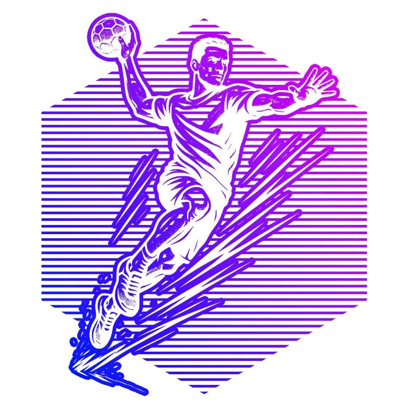 Message clair de handball pour hommes