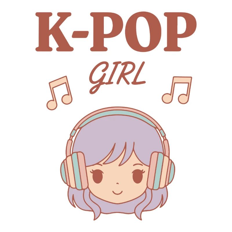 Fille de K-Pop Musique coréenne Fans mignons de Kpop en Corée