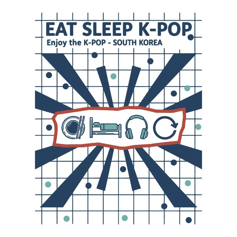 Mange, dors, K-Pop, profite du K-Pop, Corée du Sud, coréen