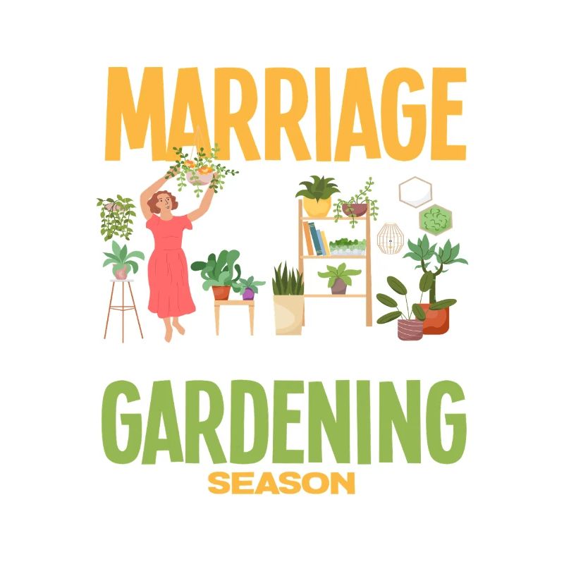 Interrompre la saison du jardinage du mariage drôle