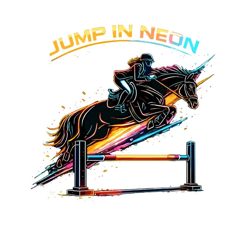 Sauter dans le néon – Saut d’obstacles dans le style néon