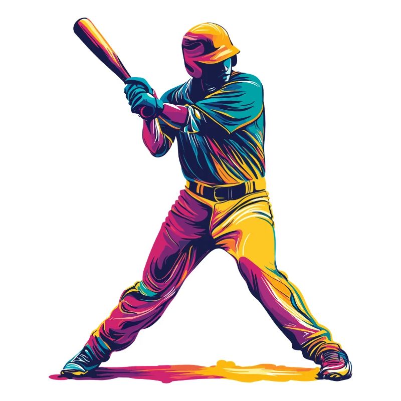 Battoir de baseball à explosion de couleur