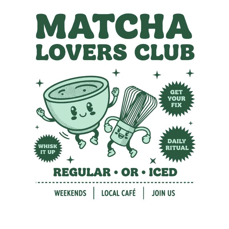 Matcha Lovers Club Whisk It Up Regular Or Iced