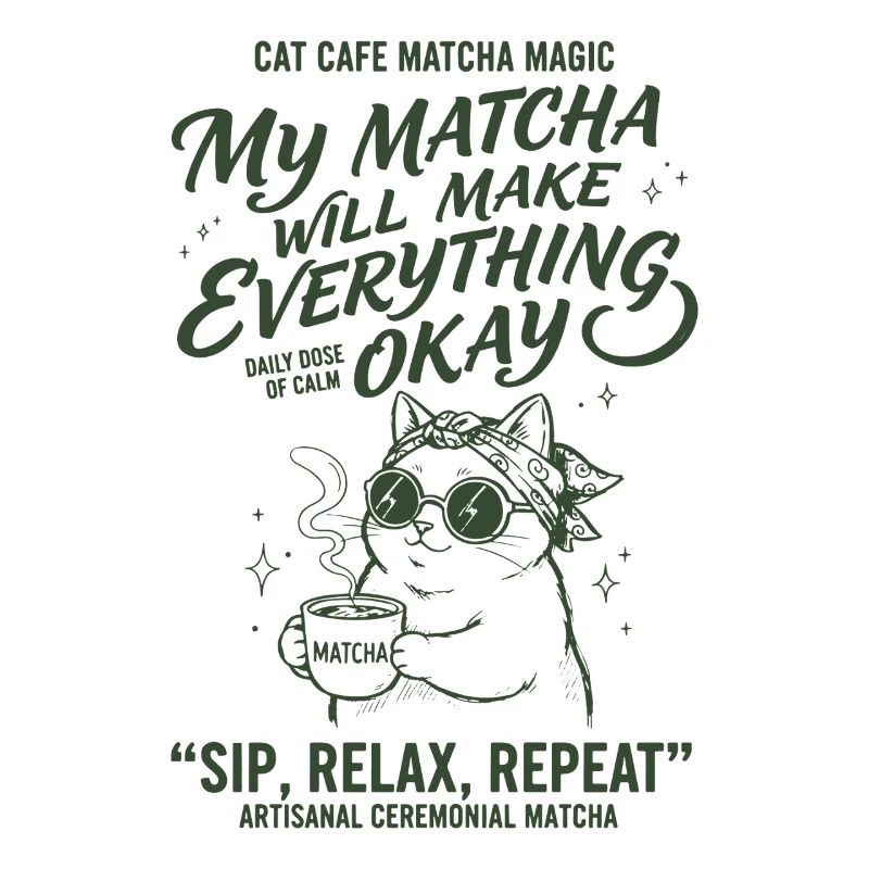 Cat Cafe Matcha Magic My Matcha Will Make