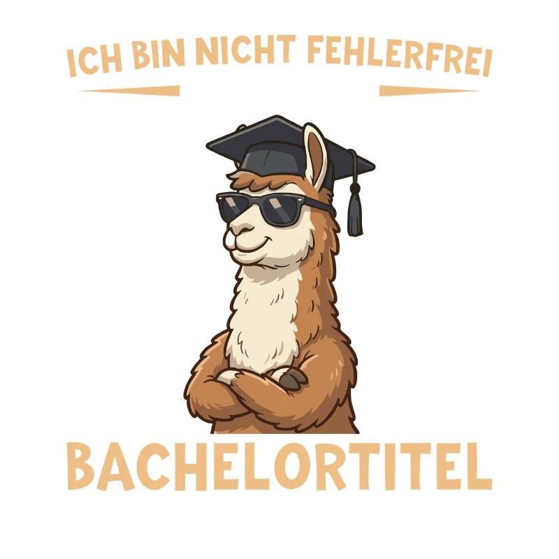 Lama célibataire avec titre de célibataire Doktorhut