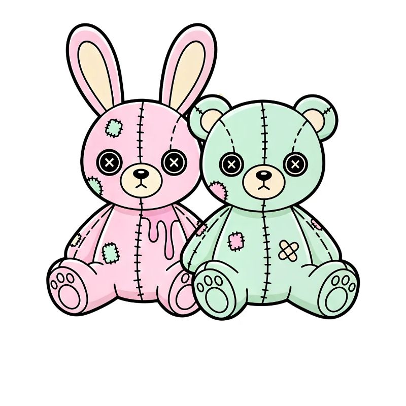 Goth Bunny Horreur Rabbit Gothique Effrayant Effrayant